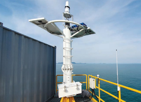 해양풍력발전 단지 표지