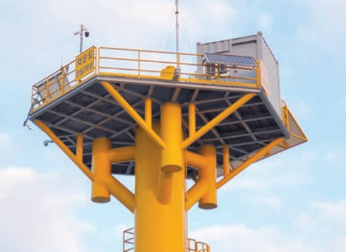 해양풍력발전 단지 표지