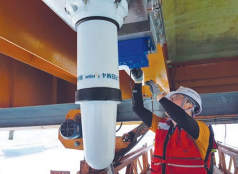 해양풍력발전 단지 표지